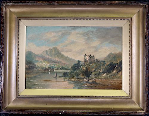 Early 20th C. Painting of MacLeod Castle