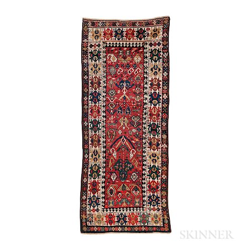 Transcaucasian Long Rug, northwestern Iran, c. 1890, 10 ft. 1 in. x 4 ft. 1 in.  Provenance:  The Cadle Collection.