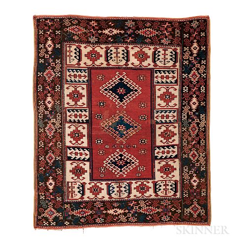 Bergama Rug, western Turkey, early 19th century, 5 ft. 8 in. x 4 ft. 10 in.  Provenance:  The Cadle Collection.