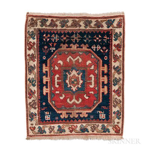 Pile Bagface, probably Caucasus, c. 1870, cotton weft, 2 ft. x 1 ft. 8 in.  Note:  For a similar piece please see Orien...