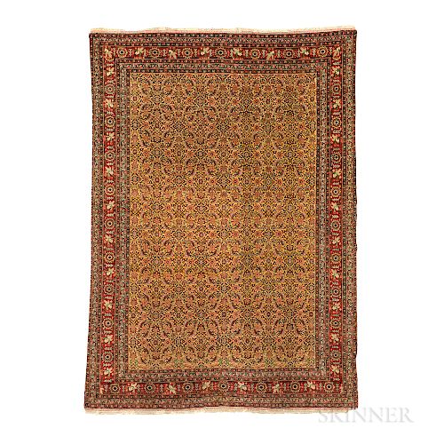 Senneh Rug, western Iran, c. 1870, 5 ft. 7 in. x 3 ft. 10 in.  Provenance:  The Cadle Collection.