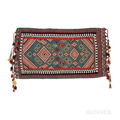 Qashqai Kilim Hammock Cradle, southwestern Iran, 19th century, 5 ft. x 2 ft. 9 in.  Provenance:  The Cadle Collection.