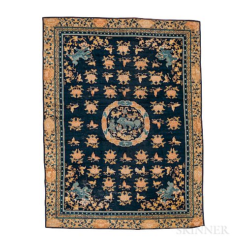Ningxia Carpet, western China, c. 1850, 11 ft. 3 in. x  8 ft. 6 in.