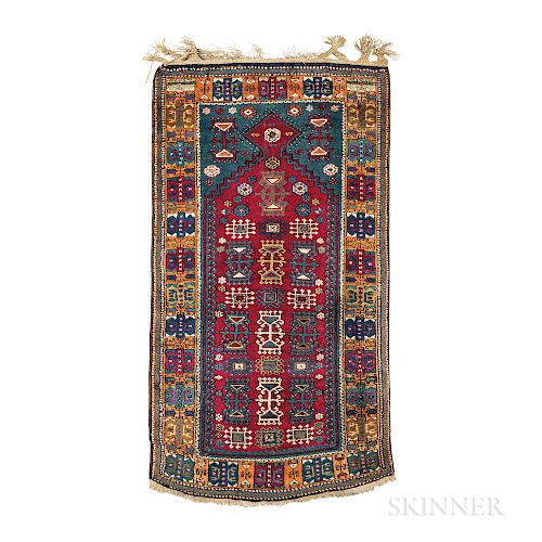 Eastern Anatolian Prayer Rug, Turkey, c. 1870, 5 ft. 11 in. x 3 ft. 3 in.  Provenance:  The Cadle Collection.