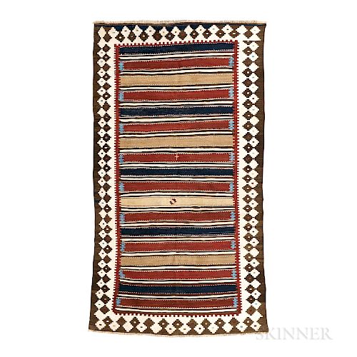 Shahsavan Kilim, northwestern Iran, c. 1900, 8 ft. 6 in. x 4 ft. 8 in.   Provenance:  The Cadle Collection.