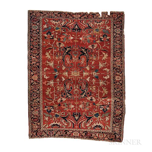 Serapi Carpet, northwestern Iran, c. 1890, 12 ft. 8 in. x 9 ft. 9 in.