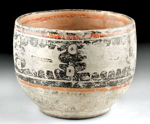 Maya Peten Pottery Codex Bowl