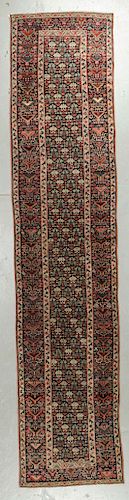 Antique West Persian Kurd Rug, Persia, Late 19th C: 3'8'' x 16'7''