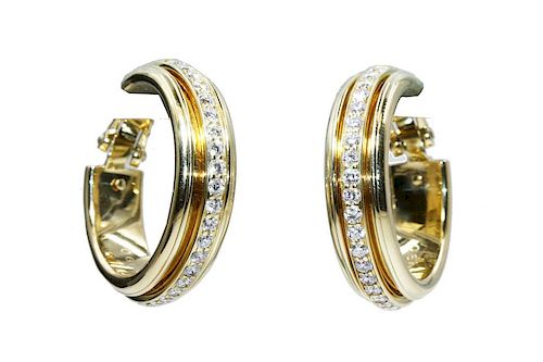 Piaget 18k Yellow Gold Diamond Earrings