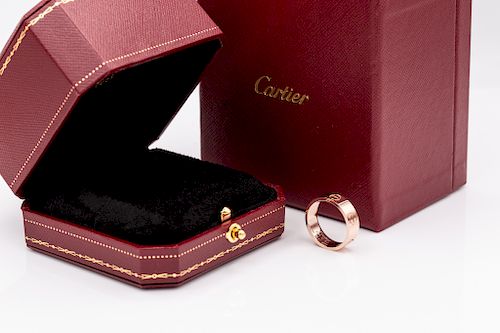 Cartier 18k Rose Gold Love Ring Size: 54