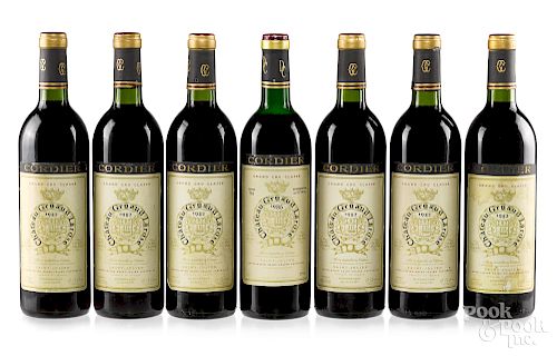 Seven bottles of Chateau Gruaud Larose