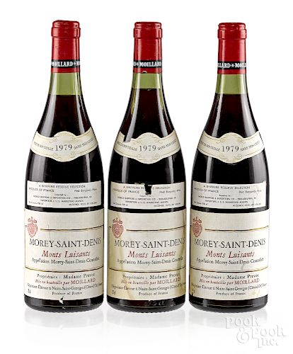 Three bottles of 1979 Morey Saint Denis