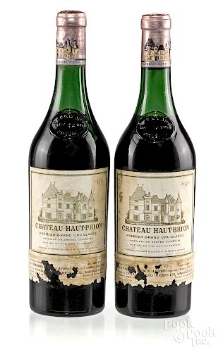 Two bottles of 1970 Chateau Haut Brion