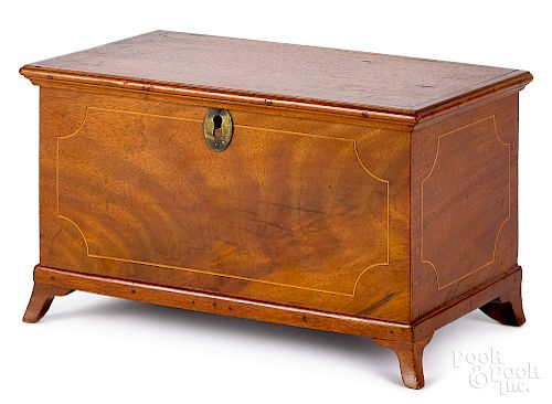 Miniature Pennsylvania Federal mahogany blanket chest