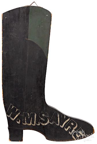 Painted boot trade sign