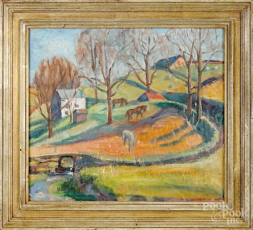 Walter Emerson Baum (American 1884-1956) landscape