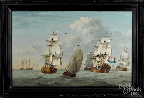 Joghi de Vries (Dutch 18th c.) seascape