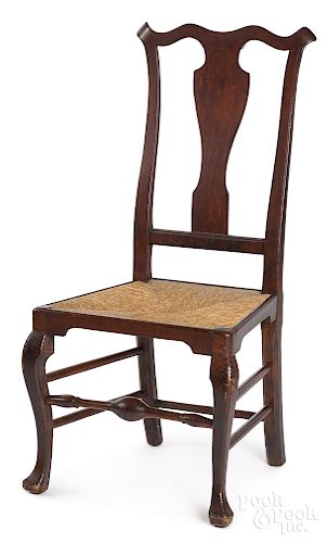 Philadelphia Queen Anne maple dining chair