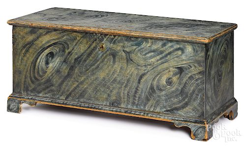 Pennsylvania painted pine blanket chest
