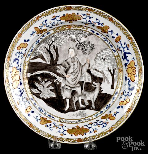 Chinese export porcelain Petrus De Wolff plate