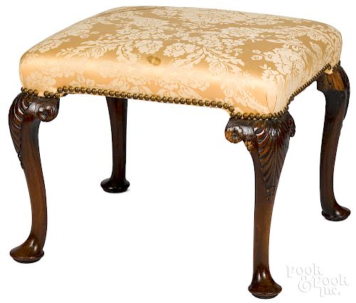 George II carved mahogany stool