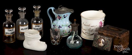 Miscellaneous glass, porcelain and accessories