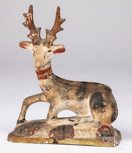 Large chalkware stag