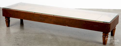 Stained cherry daybed coffee table