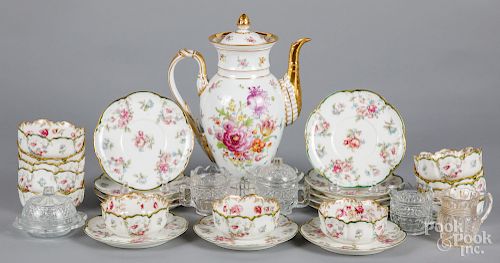 Dresden porcelain teapot, etc.