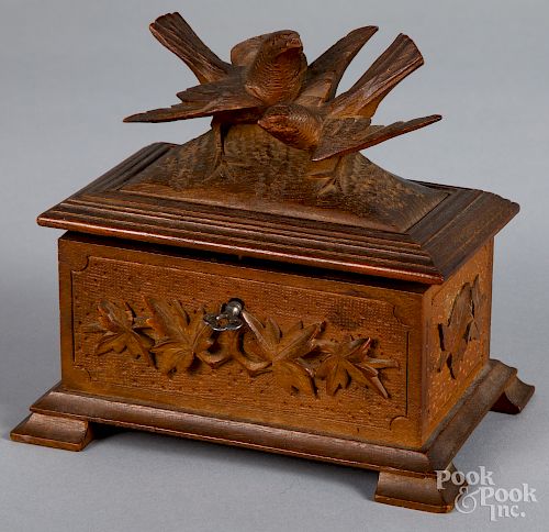 Black Forest carved dresser box
