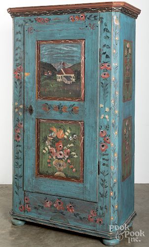 Continental painted armoire