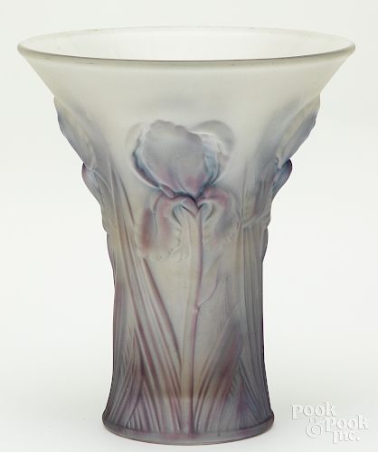 Czech Josef Inwald Weil barolac iris vase