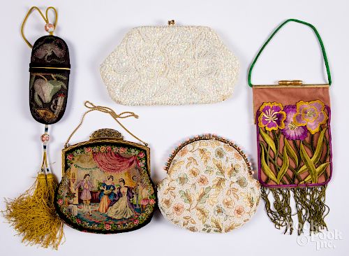 Collection of vintage purses and evening bags