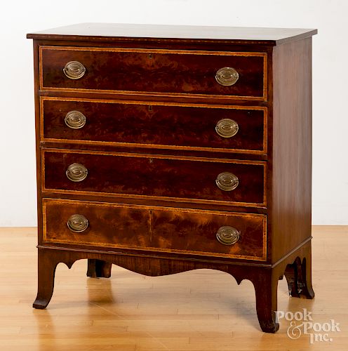 Federal style mahogany chest of drawers