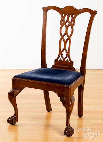 Pennsylvania Chippendale mahogany dining chair