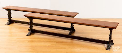 Pair of Arts and Crafts benches