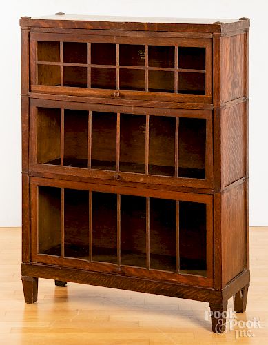 Macey Arts and Crafts oak stacking bookcase