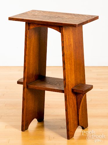 Arts and Crafts oak stand