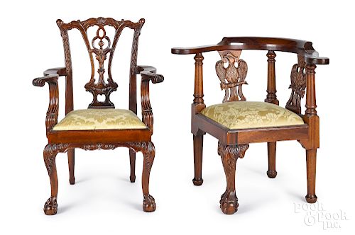 Two Chippendale style child's chairs