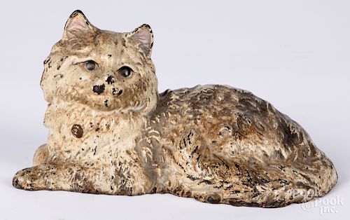 Hubley painted cast iron fireside cat