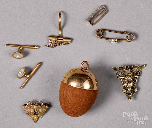 Group of 14K gold antique jewelry