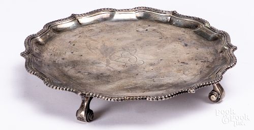 Howard & Co. sterling silver footed tray