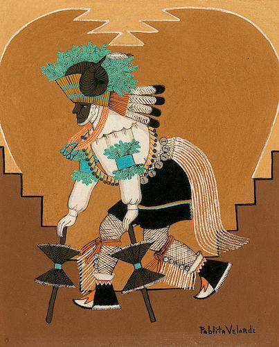 Pablita Velarde (Tse Tsan), Mountain Sheep (Big Horn) Dancer