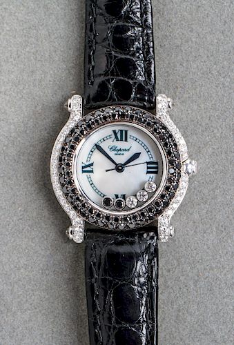 Chopard 18K White Gold "Happy Sport" Diamond Watch