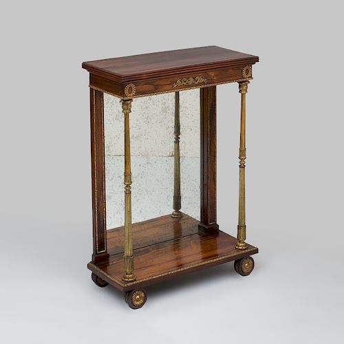 Regency Gilt-Brass-Mounted Rosewood Pier Table, in the Manner of Marsh and Tatham