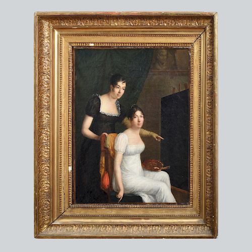 European School:  Two Women Painting
