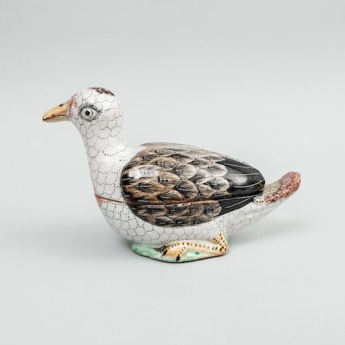 Proskau Faience Small Duck Tureen and Cover