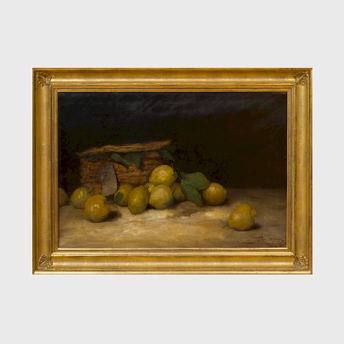 Paul DÌ©sirÌ© Trouillebert (1829-1900): Still Life with Lemons