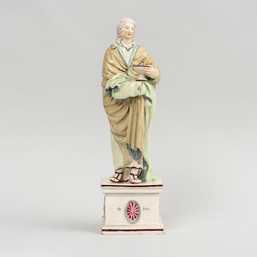 Staffordshire Pearlware Figure of St. John 