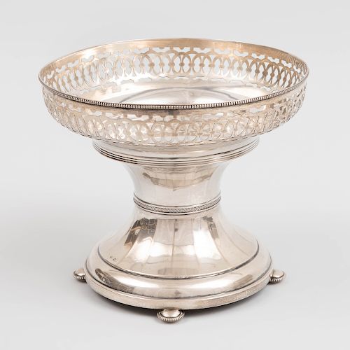 Hungarian Silver Reticulated Compote